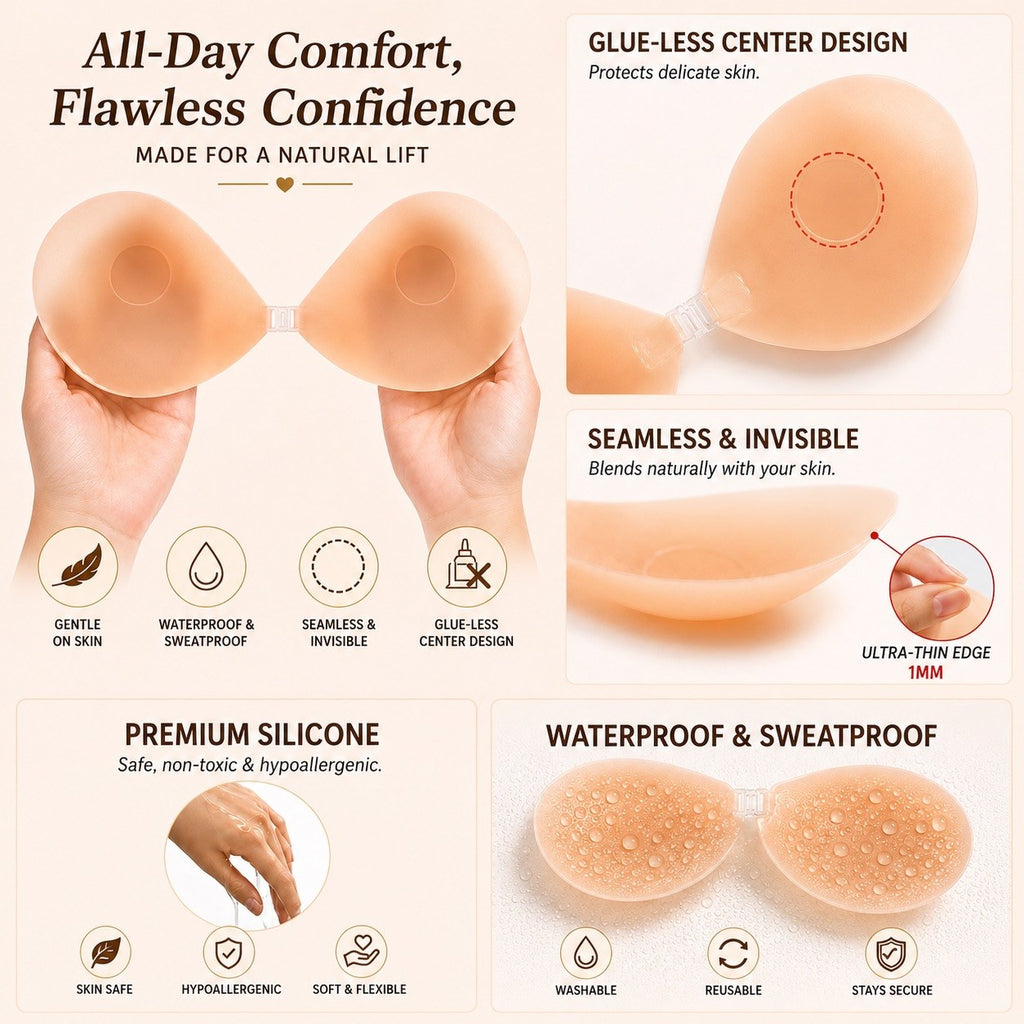 Silicone Bra - Glue-Free Center