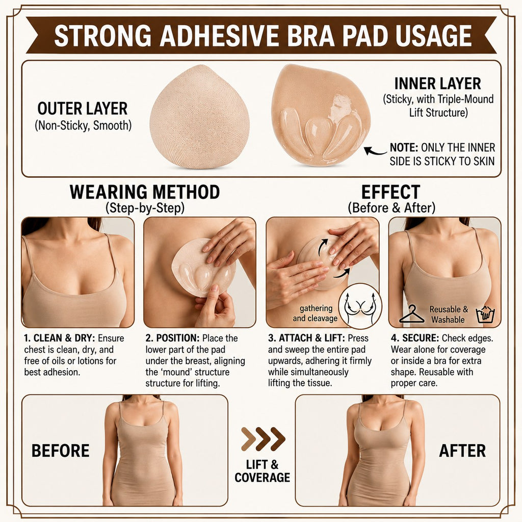 Breast Pads - One-Side Sticky