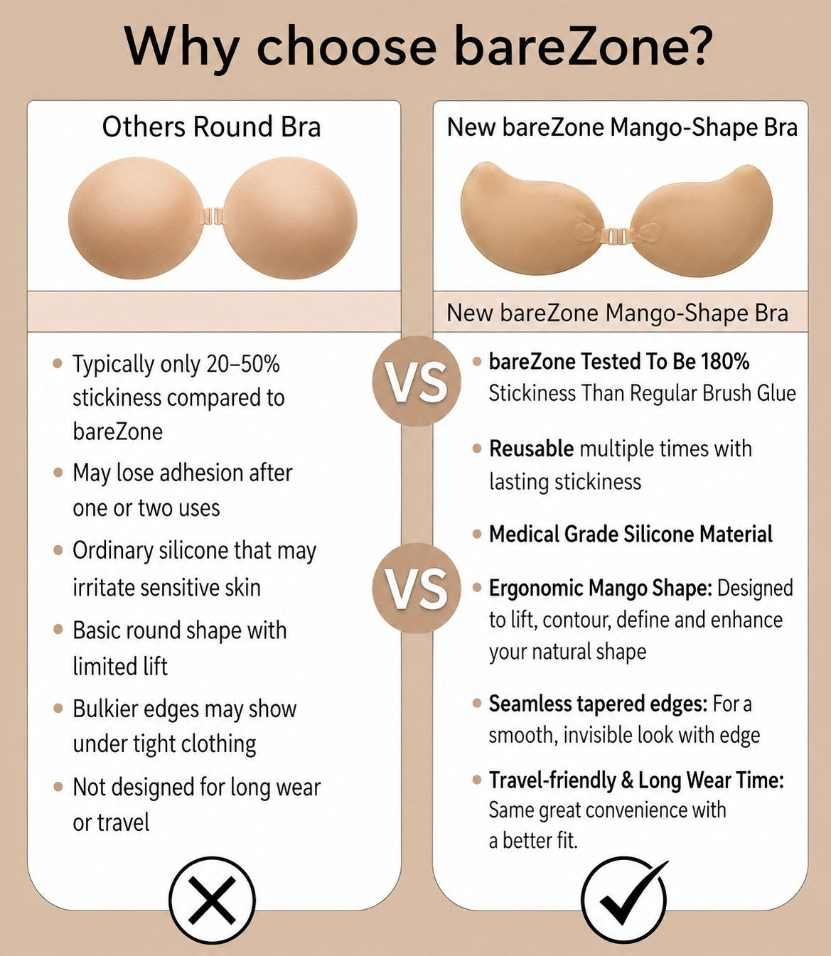 Mango Push-Up Adhesive Bra