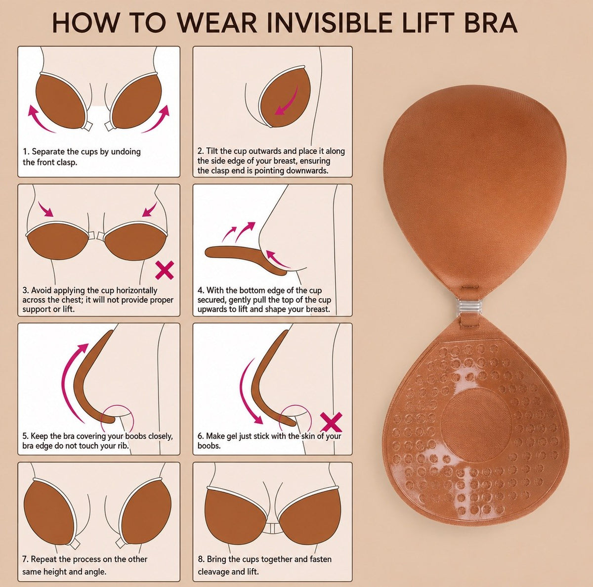 Fabric Adhesive Bra