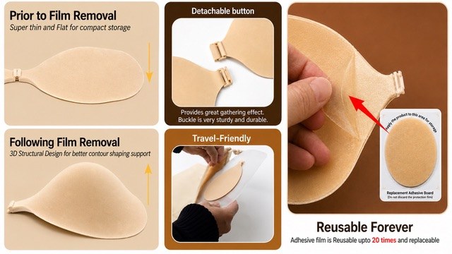 Round Adhesive Bra