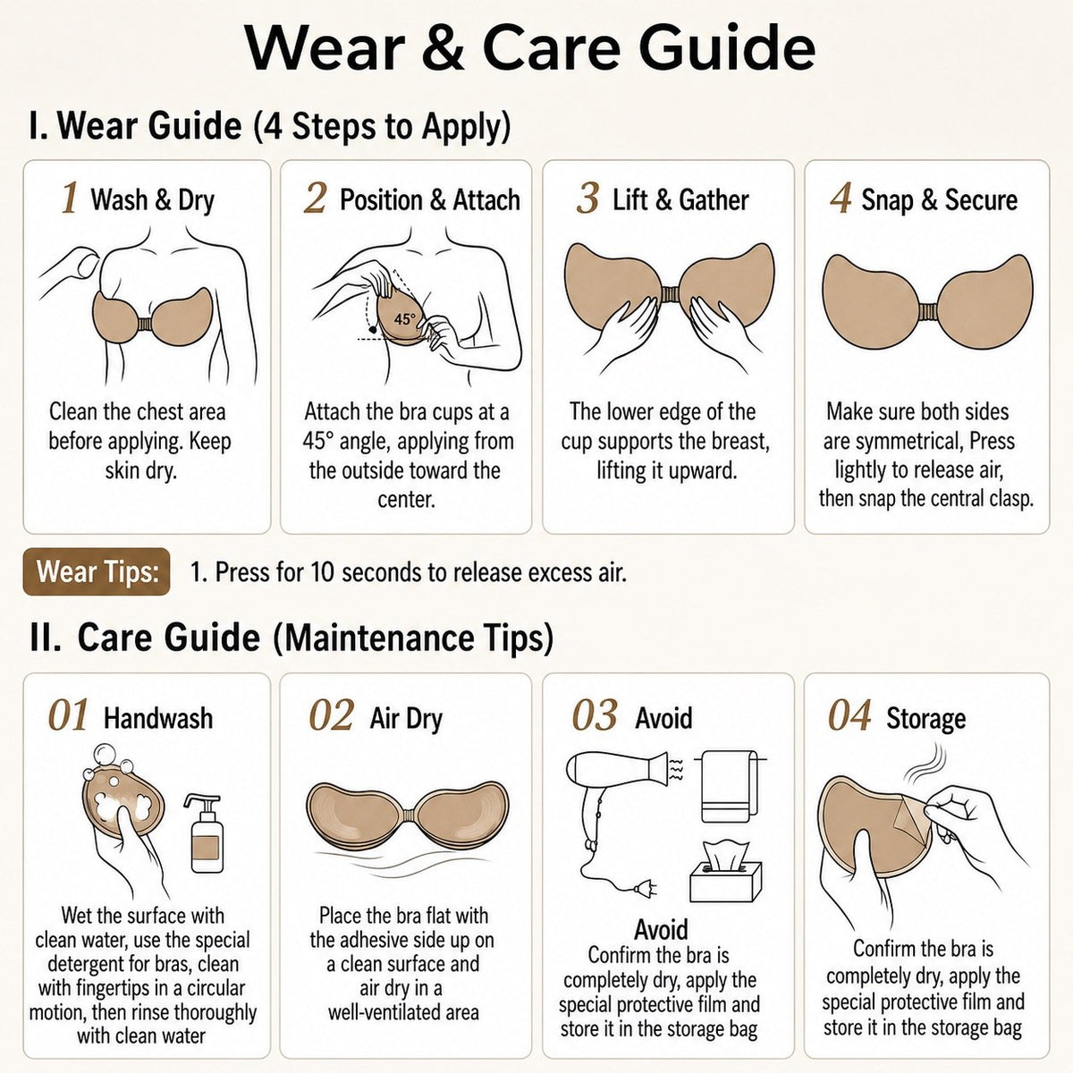 Mango Push-Up Adhesive Bra