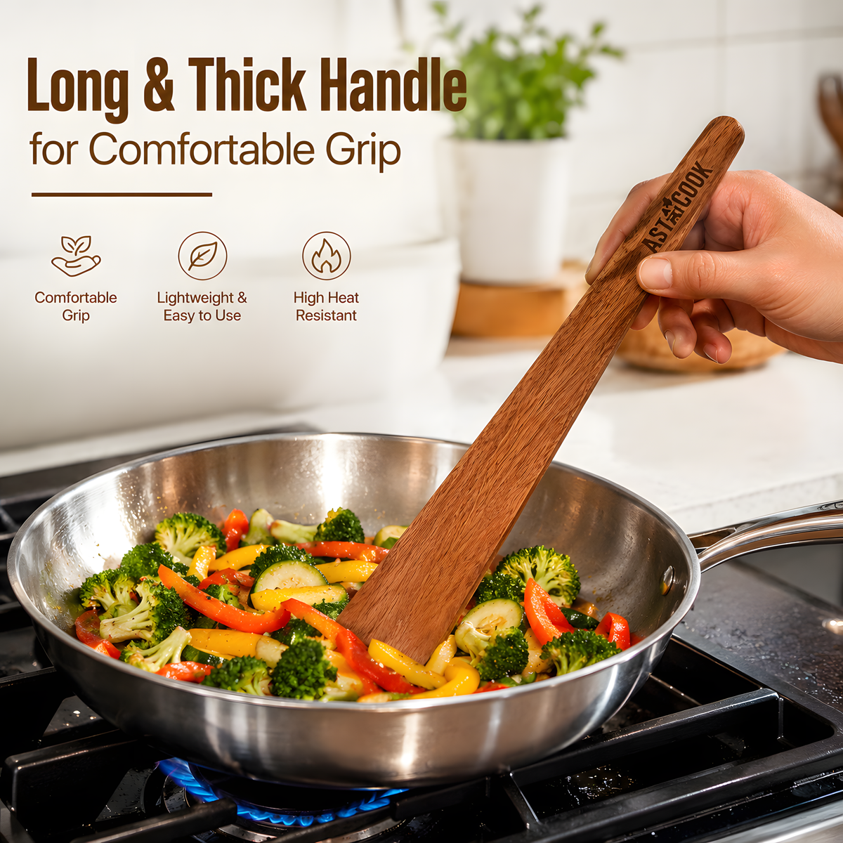 2-Piece Teak Spatula Set