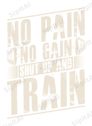 No Pain No Gain Shut Up and Train