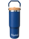 Trailhead Tumbler 30 oz - Insulated Water Bottle with Straw - Navy Blue