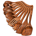 10-Piece Teak Wooden Utensil Set
