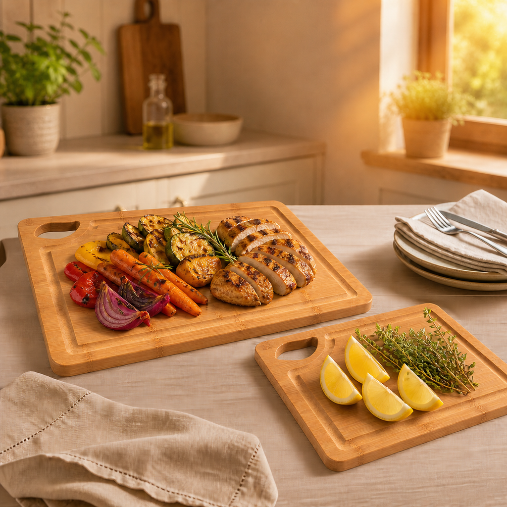 3-Piece Bamboo Cutting Board Set