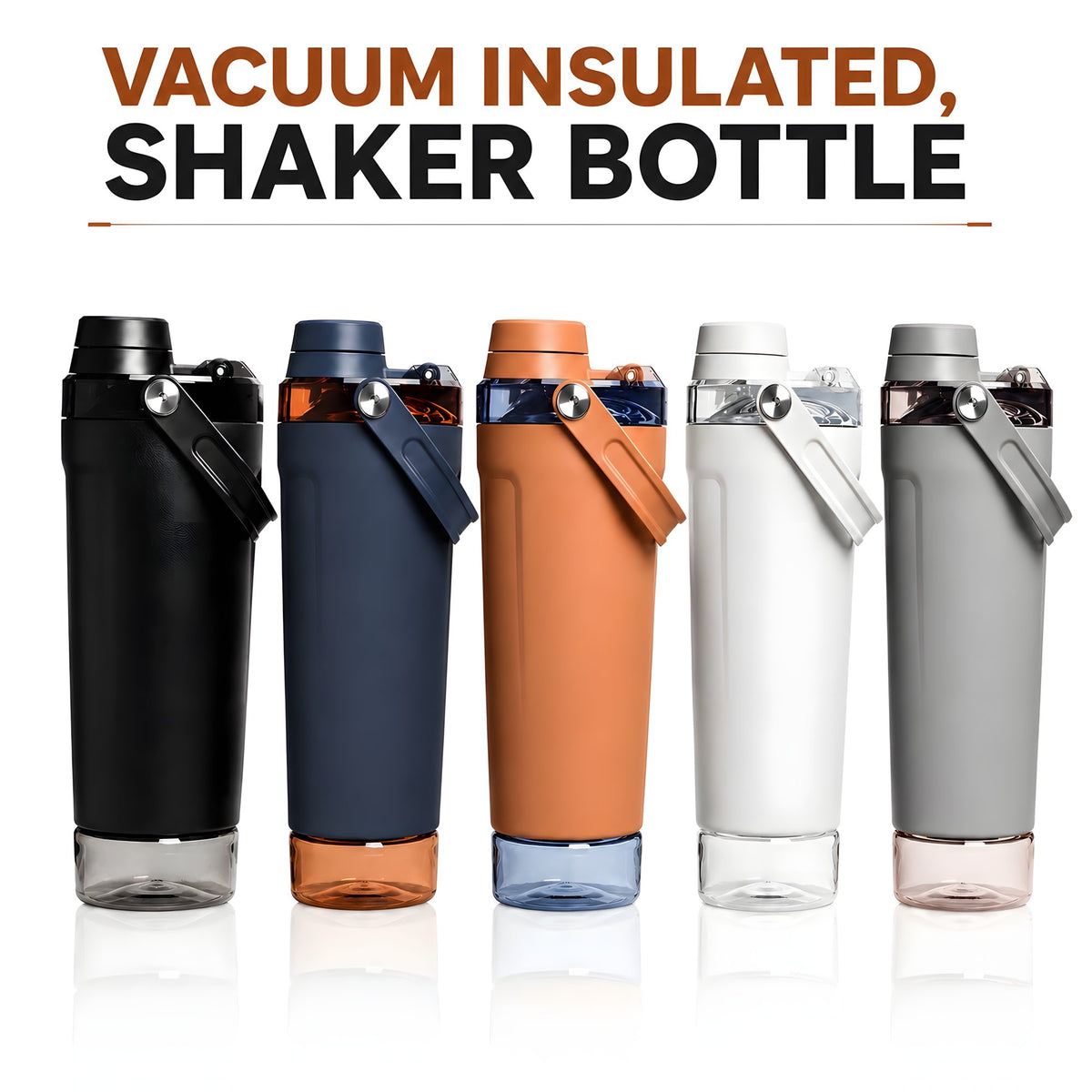 Shaker Bottle with Storage in five colors