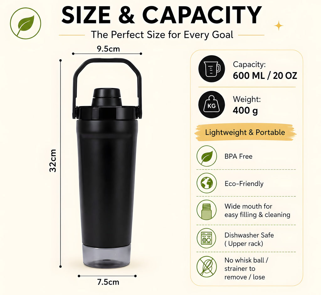 Shaker with Storage size and capacity